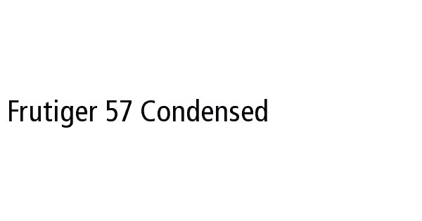 Frutiger 57 Condensed